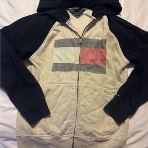 Tommy Hilfiger Black and Cream Hoodie